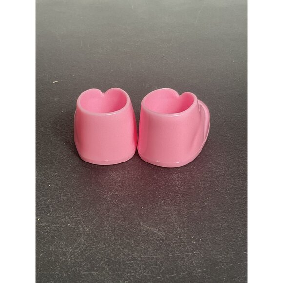 Miniature Pink Doll Shoes With Bow Design Cake Toppers Baby Shower - Picture 3 of 6